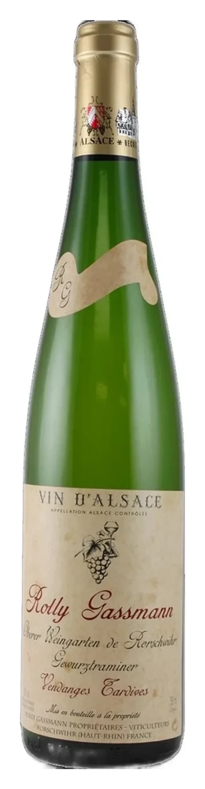 Oberer Weingarten de Rorschwihr Gewurztraminer Vendanges Tardives, Domaine Rolly Gassmann