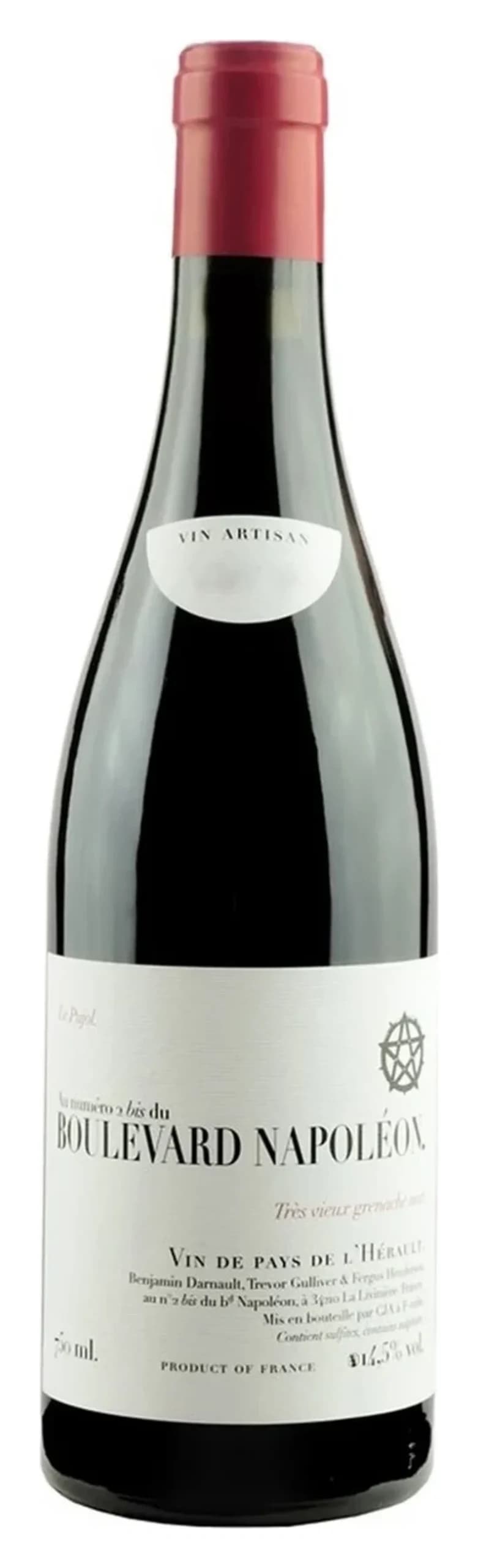 Le Pujol Grenache VdP de l'Hérault, Boulevard Napoléon