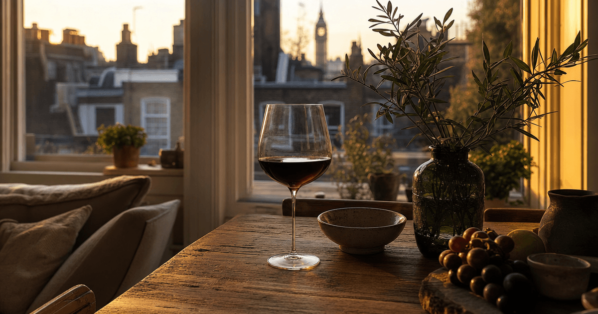 A kitchen table set with several open wine bottles and glasses ready for a wine tasting at home