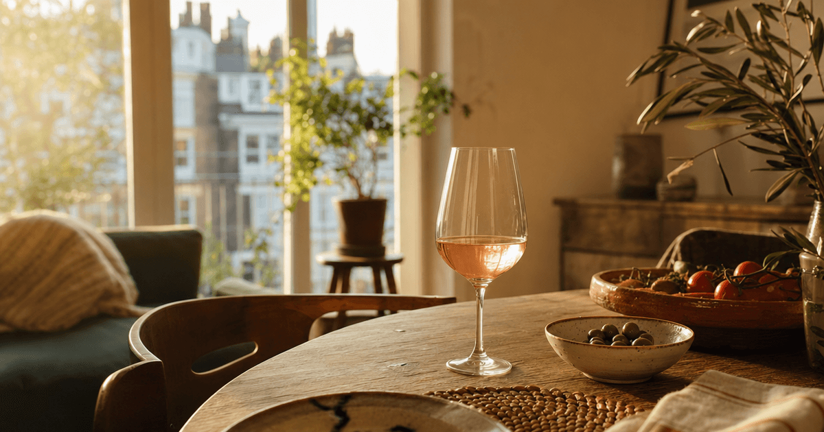 Glasses of deep-coloured Spanish rosado wine on a wooden bar, showing the pink-to-red colour range typical of rosado in Spanish winemaking
