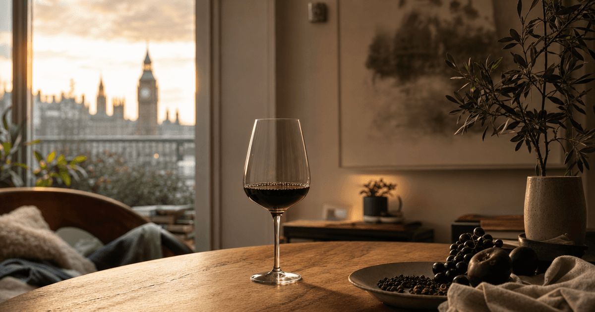 Two glasses of red wine side by side, one labelled Syrah and one Shiraz, showing the colour and body difference