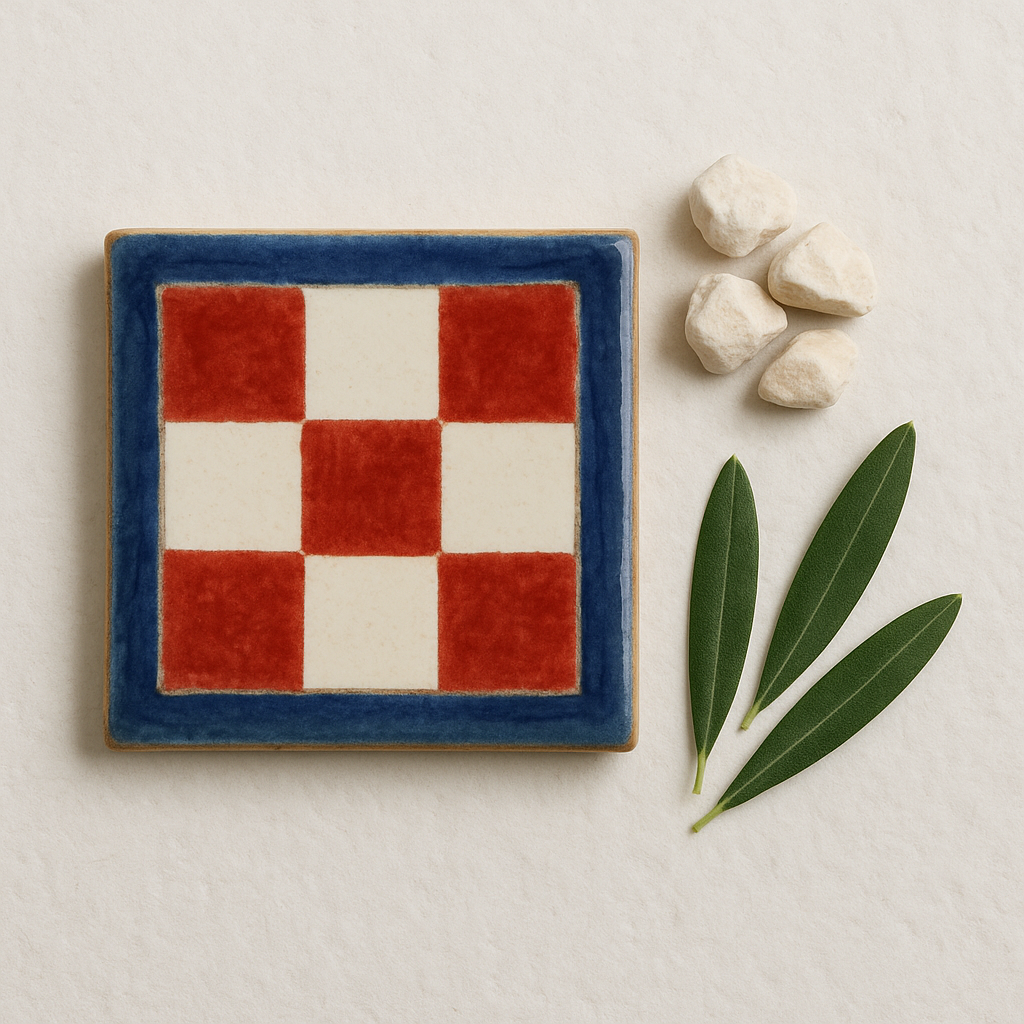 Croatia terroir artwork in real earth pigments — croatian wine