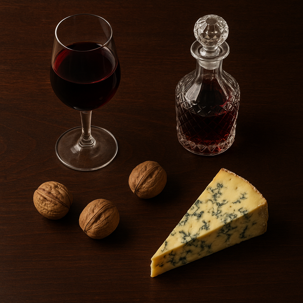 Fortified Wine terroir artwork in real earth pigments — tawny port