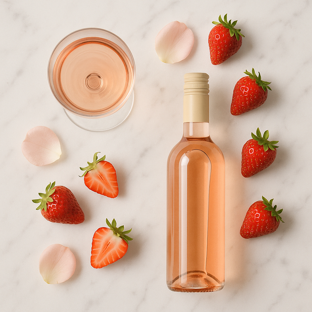 Rosé Wine terroir artwork in real earth pigments — tavel rose