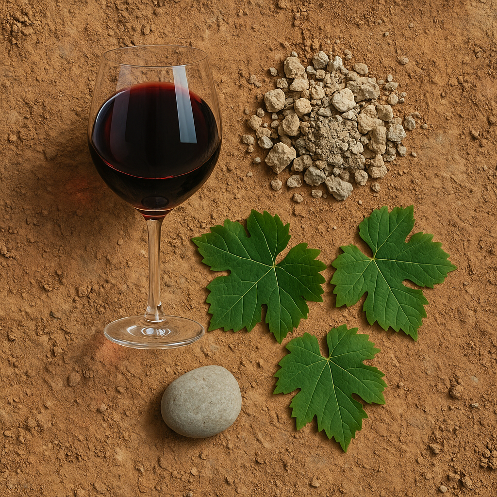 South-West France terroir artwork in real earth pigments — unusual wine regions