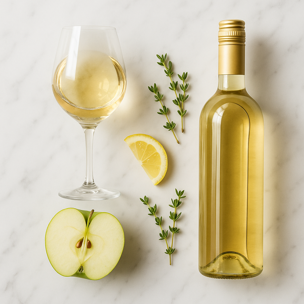 White Wine terroir artwork in real earth pigments — wine basics explained